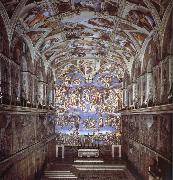 Michelangelo Buonarroti Sixtijnse chapel with the ceiling painting china oil painting artist